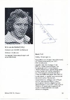 Willy van de Kerkhof  Holland WM 1974  Fußball Bild original signiert 