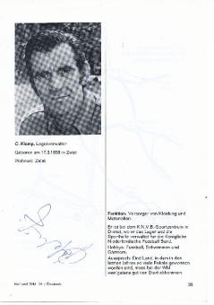 C.Klomp  Lagerverwalter  Holland WM 1974  Fußball Bild original signiert 