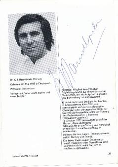 Dr.K.j. Hamelynck  Chirurg  Holland WM 1974  Fußball Bild original signiert 