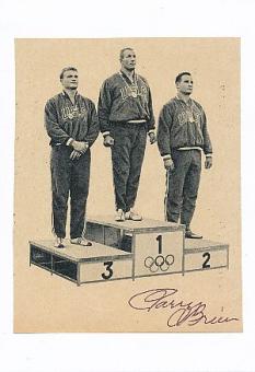 Parry O’Brien † 2007 USA 2 x Olympiasieger 1952 + 1956   Leichtathletik  Autogramm Bild  original signiert 