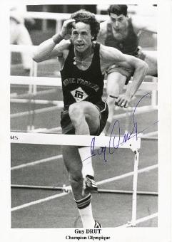 Guy Drut  Frankreich  Olympiasieger 1976  Leichtathletik  Autogramm Foto  original signiert 