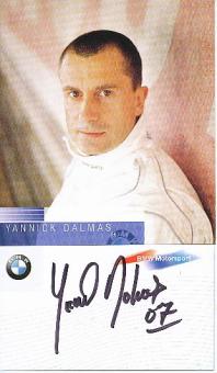 Yannick Dalmas  BMW  Auto Motorsport  Autogrammkarte  original signiert 