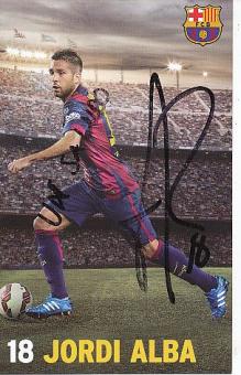 Jordi Alba  FC Barcelona  Fußball Autogrammkarte original signiert 