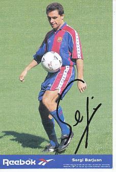 Sergi Barjuan  FC Barcelona  Fußball Autogrammkarte original signiert 