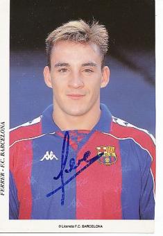 Albert Ferrer  FC Barcelona  Fußball Autogrammkarte original signiert 
