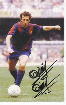 Quini † 2018  FC Barcelona  Fußball Autogrammkarte original signiert 