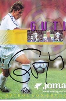 Guti   Real Madrid  Fußball Autogrammkarte original signiert 