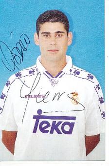 Fernando Hierro   Real Madrid  Fußball Autogrammkarte original signiert 