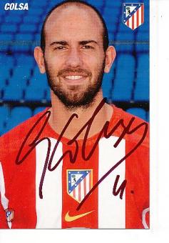 Gonzalo Colsa  Atletico Madrid  Fußball Autogrammkarte original signiert 