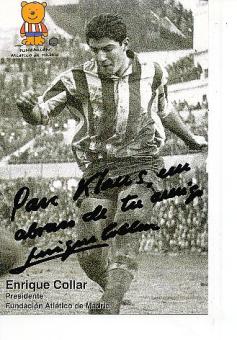 Enrique Collar  Atletico Madrid  Fußball Autogrammkarte original signiert 
