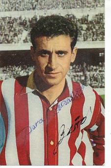 Joaquín Peiro Lucas † 2020  Atletico Madrid  Fußball Autogrammkarte original signiert 
