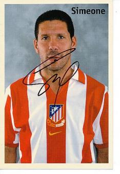 Diego Simeone   Atletico Madrid  Fußball Autogrammkarte original signiert 