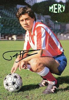 Lopez Ufarte   Atletico Madrid  Fußball Autogrammkarte original signiert 