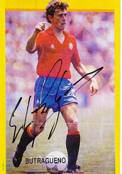 Emilio Butragueno  Spanien  Fußball Autogrammkarte original signiert 