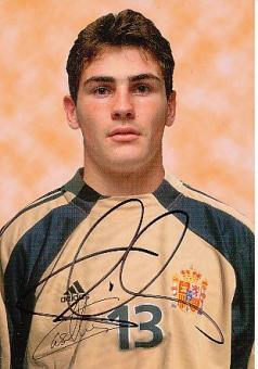 Iker Casillas  Weltmeister WM 2010 Spanien  Fußball Autogrammkarte original signiert 