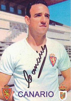 Canario  Real Saragossa  Fußball Autogrammkarte original signiert 