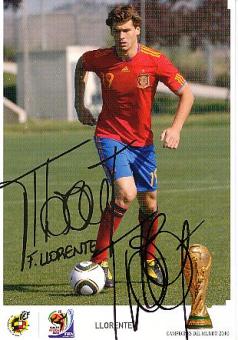 Fernando Llorente  Weltmeister WM 2010 Spanien  Fußball Autogrammkarte original signiert 