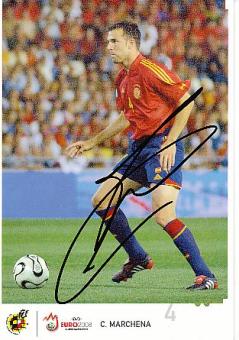 Carlos Marchena  Weltmeister WM 2010 Spanien  Fußball Autogrammkarte original signiert 