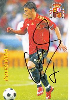 David Villa   Weltmeister WM 2010 Spanien  Fußball Autogrammkarte original signiert 