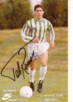 Tab Ramos  Betis Sevilla  Fußball Autogrammkarte original signiert 