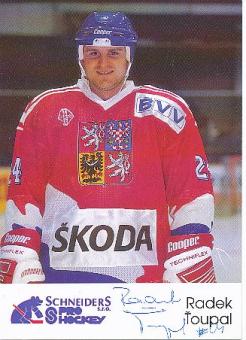 Radek Toupal  Tschechien  Eishockey Autogrammkarte  original signiert 