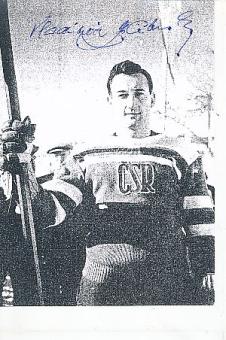 Vladimir Zabrodsky † 2020  CSSR  Tschechien 2 x Weltmeister WM 1947 + 1949   Eishockey Autogramm Foto  original signiert 