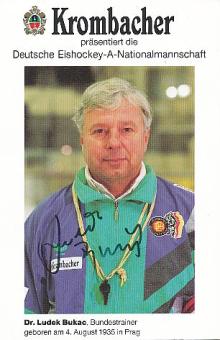 Ludek Bukac † 2019  DEB  Nationalteam Eishockey  Autogrammkarte  original signiert 