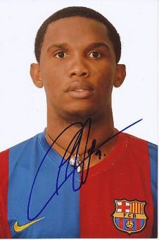 Samuel Eto´o   FC Barcelona  Fußball Autogramm Foto original signiert 