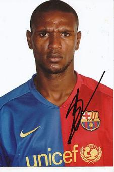 Eric Abidal   FC Barcelona  Fußball Autogramm Foto original signiert 