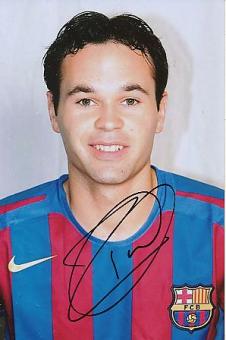 Andres Iniesta   FC Barcelona  Fußball Autogramm Foto original signiert 