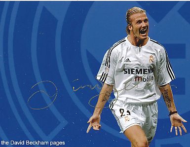 David Beckham  Real Madrid  Fußball Autogramm Foto original signiert 