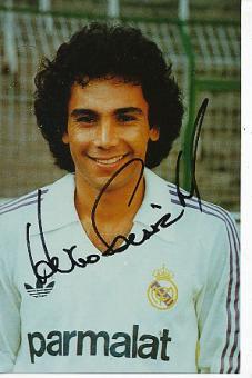 Hugo Sanchez  Real Madrid  Fußball Autogramm Foto original signiert 