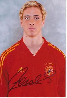 Fernando Torres  Spanien Weltmeister WM 2010  Fußball Autogramm Foto original signiert 