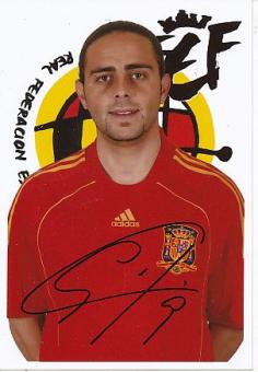 Sergio Garcia  Spanien Europameister EM 2008  Fußball Autogramm Foto original signiert 