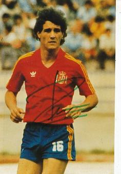 Enrique Saura WM 1982  Spanien   Fußball Autogramm Foto original signiert 