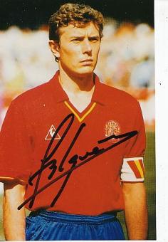 Emilio Butragueno  Spanien  Fußball Autogramm Foto original signiert 