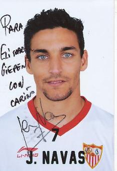 Jesus Navas   FC Sevilla  Fußball Autogramm Foto original signiert 