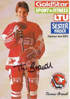 Thomas Brandl   KEC  Kölner EC   Eishockey Autogrammkarte  original signiertr 