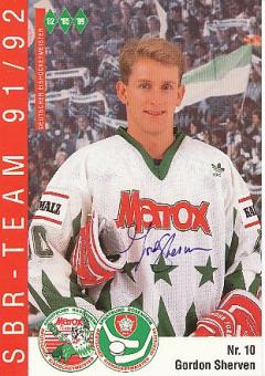Gordon Sherven  1991/92   SB Rosenheim   Eishockey Autogrammkarte  original signiert 