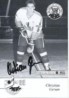 Christian Gerum  Mannheimer ERC   Eishockey Autogrammkarte  original signiert 