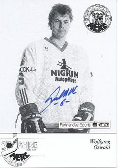 Wolfgang Oswald  Mannheimer ERC   Eishockey Autogrammkarte  original signiert 