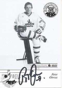Peter Obresa  Mannheimer ERC   Eishockey Autogrammkarte  original signiert 