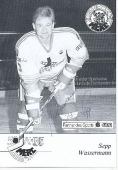 Sepp Wassermann   Mannheimer ERC   Eishockey Autogrammkarte  original signiert 