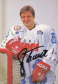 Georg Franz   1995/96   EV Landshut  Eishockey Autogrammkarte  original signiert 