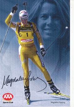 Magdalena Forsberg  Schweden  Biathlon  Autogrammkarte original signiert 