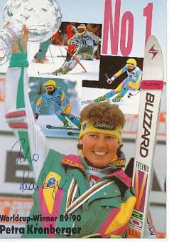 Petra Kronberger  Ski Alpin  Autogrammkarte original signiert 