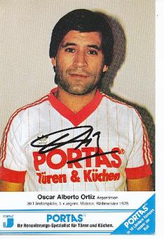 Oscar Alberto Ortiz Argentinien Weltmeister WM 1978  Fußball Autogrammkarte original signiert 