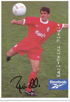 Karl Heinz Riedle  FC Liverpool   Fußball Autogrammkarte original signiert 
