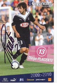 Diego Placente  Girondins Bordeaux  & Argentinien  Fußball Autogrammkarte original signiert 