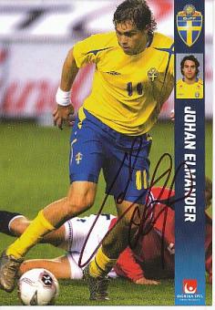 Johan Elmander  Schweden  Fußball Autogrammkarte original signiert 